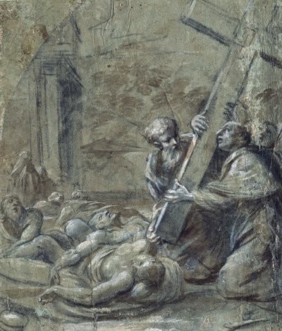 Saint Carlo Borromeo among the Plague Sufferers by Carlo Cesi